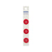 Red Fasteners, Red Buttons - 4-Hole - 3/4in. - 3 Pieces/Pkg. (nmsl710a)