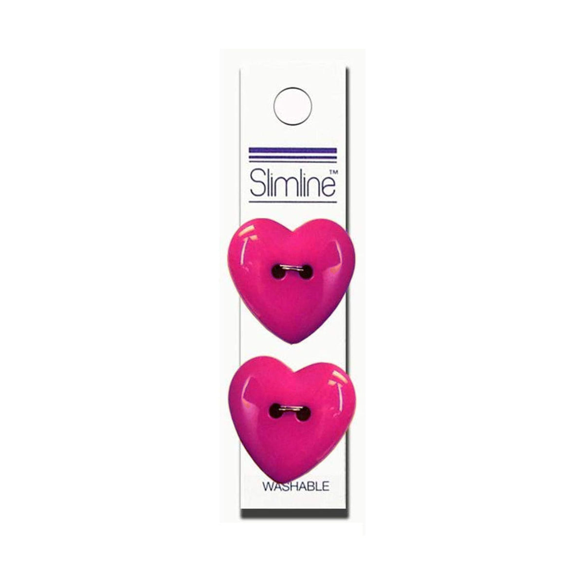 Small Happy Pink Heart - Button