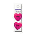 Dark Pink Heart Buttons | Fuchsia Heart Buttons - 2 Hole - 1in. or 25mm - 2 Pieces/Pkg. (nmslf125114)
