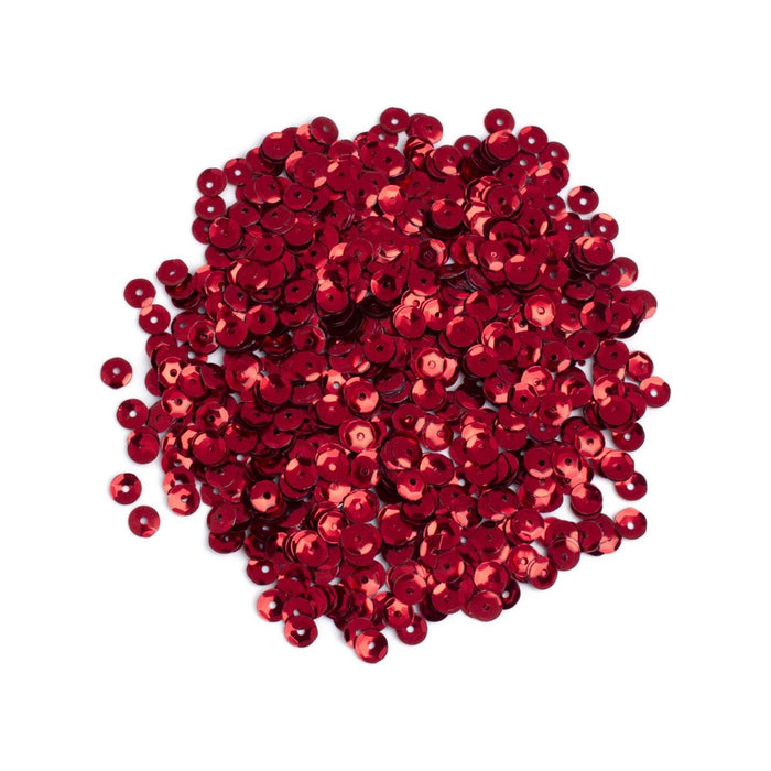 5mm Red Sequins | Red Cupped Sequins - 5mm - 800 Pieces/Pkg. (nmsqu40000866)