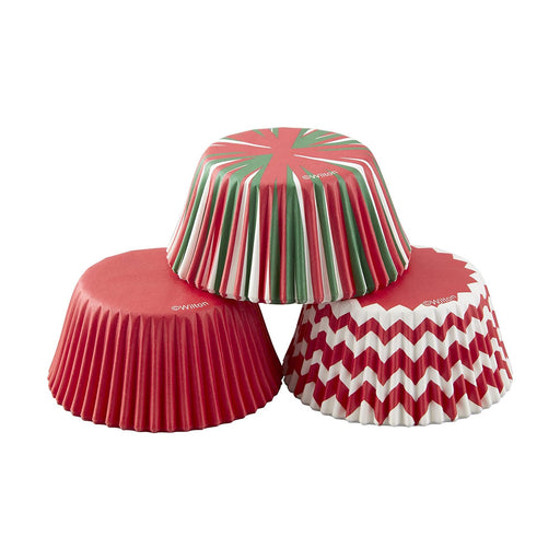 Christmas Cupcake Liners | Holiday Baking Cups - Standard - Assorted - 3 Designs - 25 Cups Per Design = 75 Pieces/Pkg. (nmw157768)