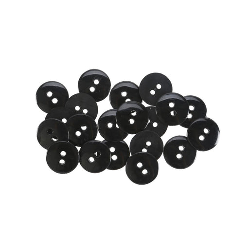 Black Buttons - Round - 5/8in. - 20 Pieces (no570000028)