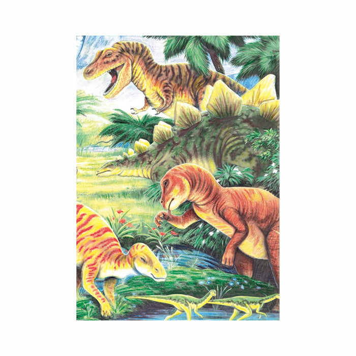 Dinosaurs Mini Color Pencil by Number Kit - 5in. x 7in. (norcpnmin112)