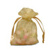 Gold Favor Bags | 3 x 4 Gold Bags | Gold Crystallized Sheer Organza Bags - 30 Pieces/Pkg. (pm09004359)