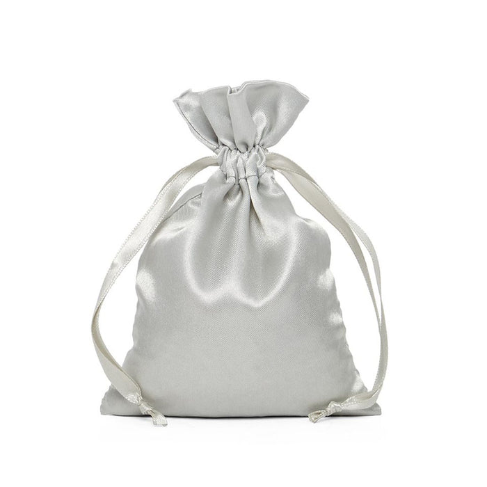 Silver Satin Pouch | Small Silver Pouch | Silver Satin Bags - 2in. x 2.5in. - 30 Pieces/Pkg. (pm09200129)