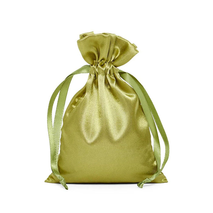 Green Satin Pouch | Small Green Pouch | Moss Green Satin Bags - 3in. x 4in. - 30 Pieces/Pkg. (pm09200267)
