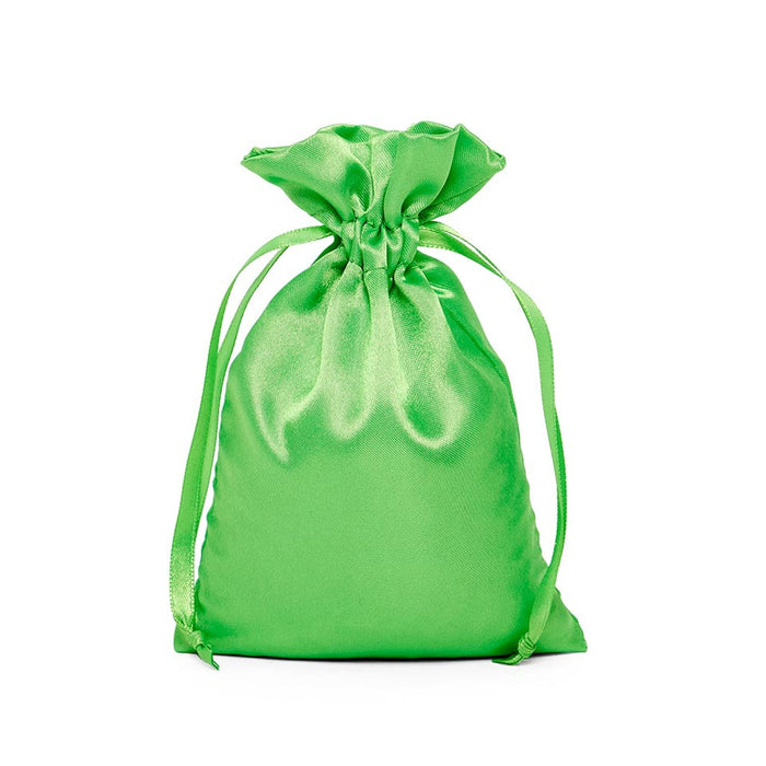 Lime Favor Bags | Small Lime Pouches | Lime Green Satin Bags - 3in. x 4in. - 30 Pieces/Pkg. (pm09200268)