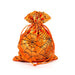 Halloween Favor Bags | Spider Web Bags | Orange and Black Spider Web Satin Bags - 4in. x 6in. - 12 Pieces/Pkg. (pm0933440)