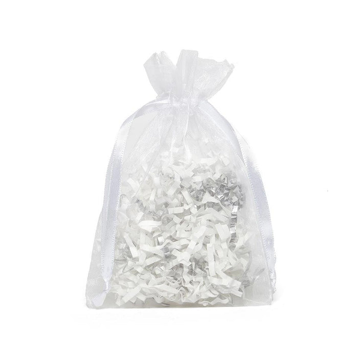 White Favor Bags | Sheer White Bags | White Flat Organza Bags - 3in. x 4in. - 30 Pieces/Pkg. (pm09870110)