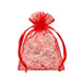 Red Favor Bags | Sheer Red Bags | Red Flat Organza Bags - 2in. x 3in. - 30 Pieces/Pkg. (pm09870030)