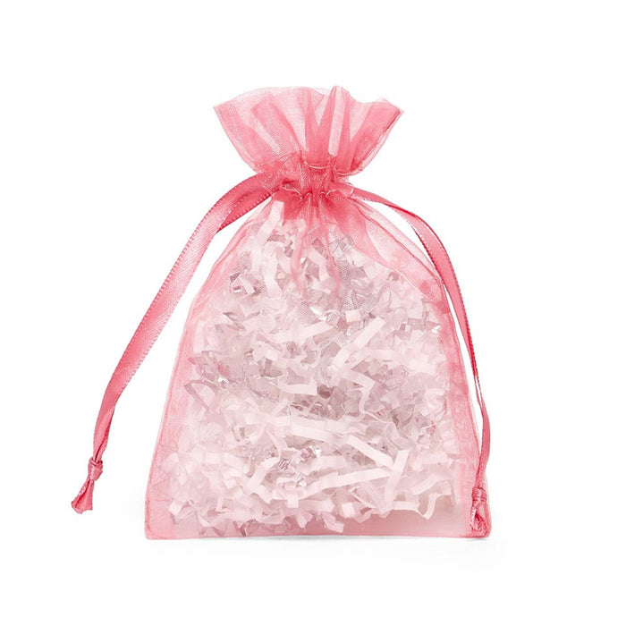 Rose Favor Bags | Sheer Rose Bags | Rose Flat Organza Bags - 3in. x 4in. - 30 Pieces/Pkg. (pm09870135)