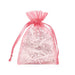 Rose Favor Bags | Sheer Rose Bags | Rose Flat Organza Bags - 3in. x 4in. - 30 Pieces/Pkg. (pm09870135)