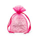 Hot Pink Favor Bags | Sheer Pink Bags | Hot Pink Organza Bags - 3in. x 4in. - 30 Pieces/Pkg. (pm09870136)