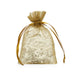 Brass Favor Bags | Sheer Brass Bags | Brass Flat Organza Bags - 3in. x 4in. - 30 Pieces/Pkg. (pm09870149)