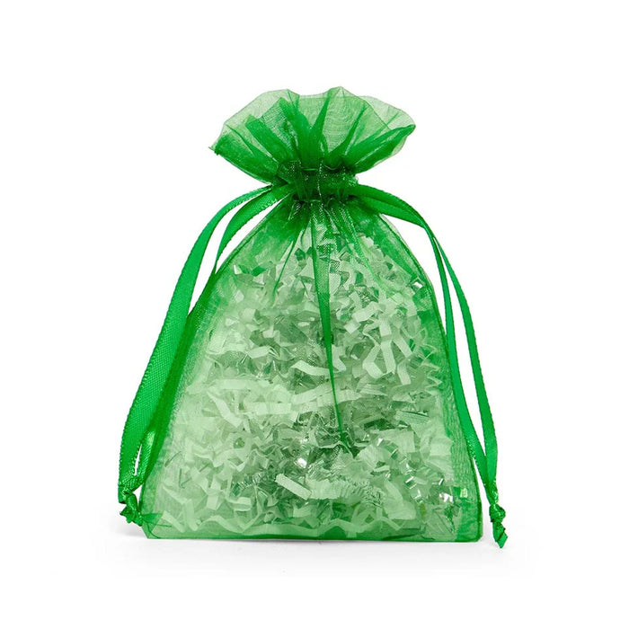 Emerald Green Favor Bags | Sheer Green Bags | Emerald Green Flat Organza Bags - 2in. x 3in. - 30 Pieces/Pkg. (pm09870060)