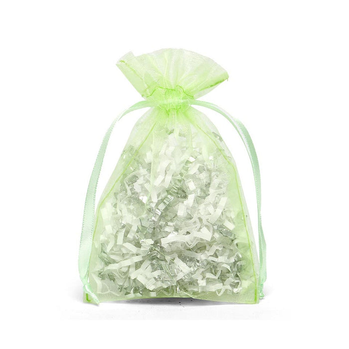 Pastel Green Favor Bags | Sheer Green Bags | Celery Green Flat Organza Bags - 3in. x 4in. - 30 Pieces/Pkg. (pm09870166)