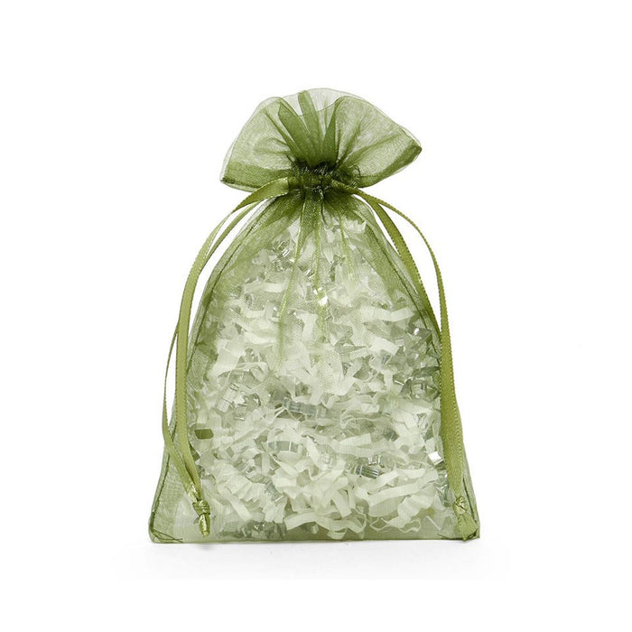 Olive Green Favor Bags | Sheer Green Bags | Moss Green Organza Bags - 3in. x 4in. - 30 Pieces/Pkg. (pm09870169)