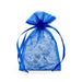 Royal Blue Favor Bags | Sheer Blue Bags | Royal Blue Organza Bags - 3in. x 4in. - 30 Pieces/Pkg. (pm09870170)