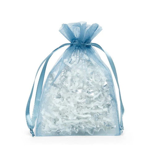 Blue Favor Bags | Sheer Blue Bags | Smoke Blue Flat Organza Bags - 3in. x 4in. - 30 Pieces/Pkg. (pm09870174)