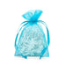 Turquoise Favor Bags | Sheer Blue Bags | Turquoise Flat Organza Bags - 3in. x 4in. - 30 Pieces/Pkg. (pm09870175)