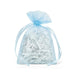 Light Blue Favor Bags | Sheer Blue Bags | Light Blue Flat Organza Bags - 3in. x 4in. - 30 Pieces/Pkg. (pm09870178)