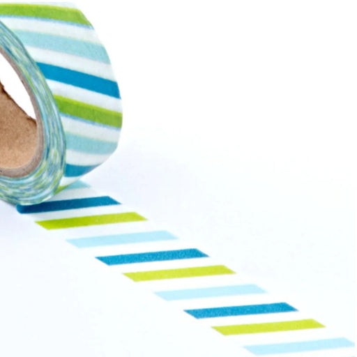 Blue Green Embellishment, Blue Green Slope Print Washi Tape - 9/16in. x 10 Yards (pm34380703)