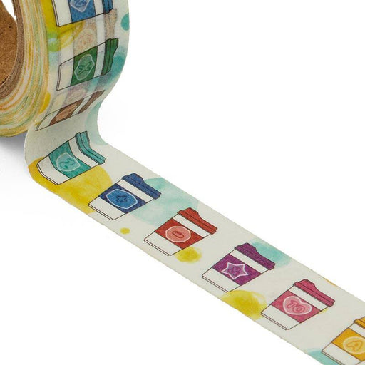 Coffee Cup Tape, Drinking Cups Washi Tape - 9/16in. x 10 Yards (pm34550515)