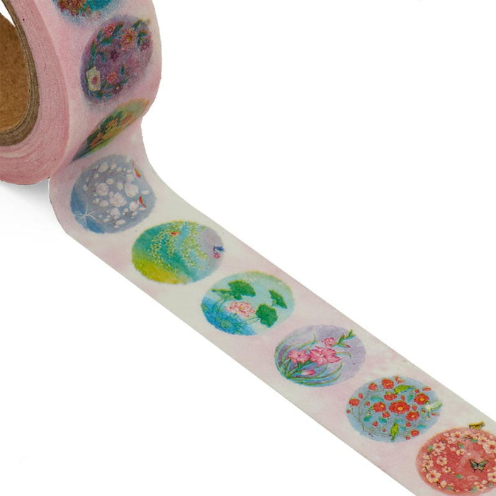 Floral Circles Washi Tape - 9/16in. X 10 Yards (pm34550525)