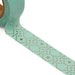 Dashes and Dots Tape, Blue Gold Tape, Aqua Blue and Gold Stitchery Washi Tape - 9/16in. x 10 Yards (pm34550552)