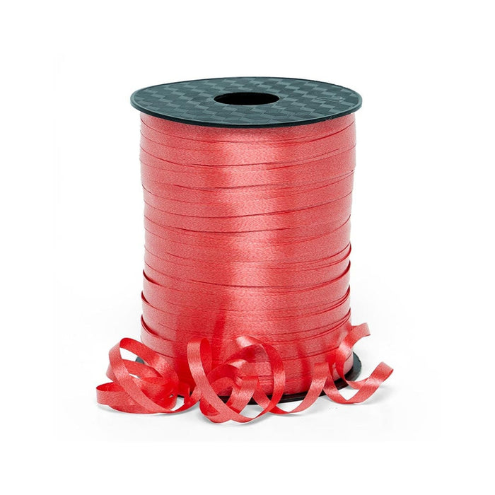 Christmas Curling Ribbon | Red Curly Bows | Red Smooth Finish Curling Ribbon - 3/16in. x 500 Yds (pm44300230)