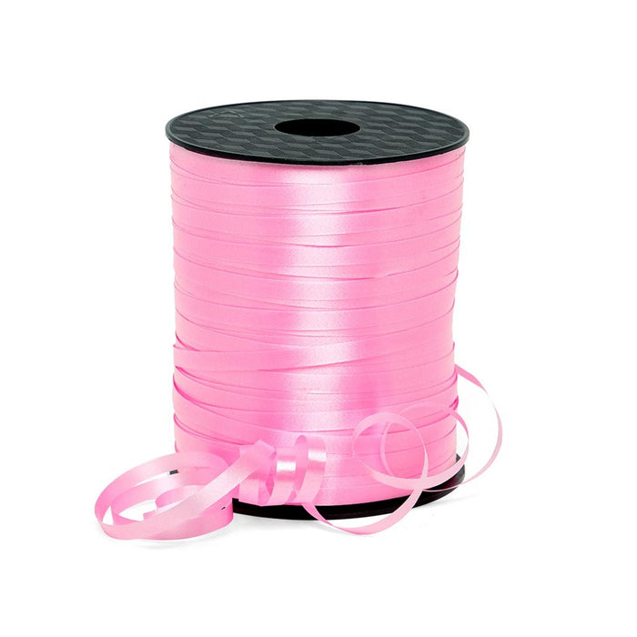 Pink Balloon Ribbon | Pink Curly Bows | Light Pink Smooth Finish Curling Ribbon - 3/16in. x 500 Yds (pm44300239)