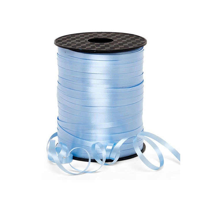 Light Blue Balloon Ribbon | Blue Curly Bows | Light Blue Smooth Finish Curling Ribbon - 3/16in. x 500 Yds (pm44300278)