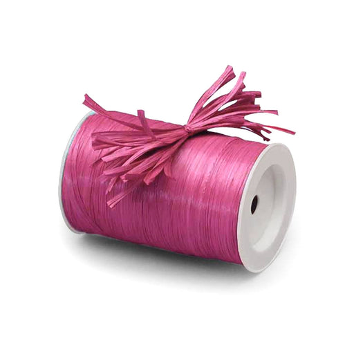 Cerise Raffia Ribbon | Fuchsia Raffia Bows | Colored Matte Raffia Ribbon - Azalea - 1/4in. x 100 Yds (pm4434833)