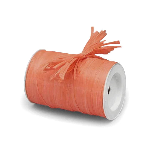 Coral Raffia | Orange Raffia Ribbon | Colored Matte Raffia Ribbon - Coral - 1/4in. x 100 Yds (pm4434838)