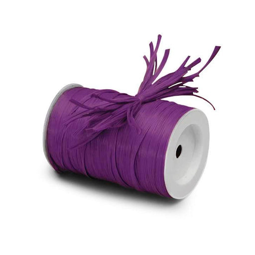 Purple Raffia | Rustic Purple Ribbon | Colored Matte Raffia Ribbon - Purple - 1/4in. x 100 Yds (pm-4434880)