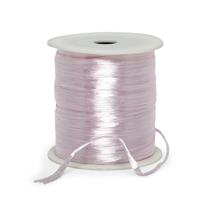 Ice Pink Raffia Ribbon | Pink Raffia Bows | Pastel Pink Pearlized Raffia Ribbon - 1/4in. x 100 Yards (pm4434939)