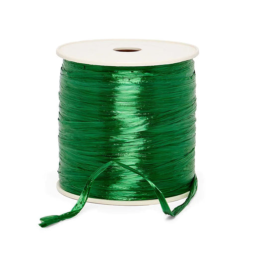 Green Raffia Ribbon | Green Raffia Bows | Kelly Pearlized Raffia Ribbon - 1/4in. x 100 Yards (pm4434965)