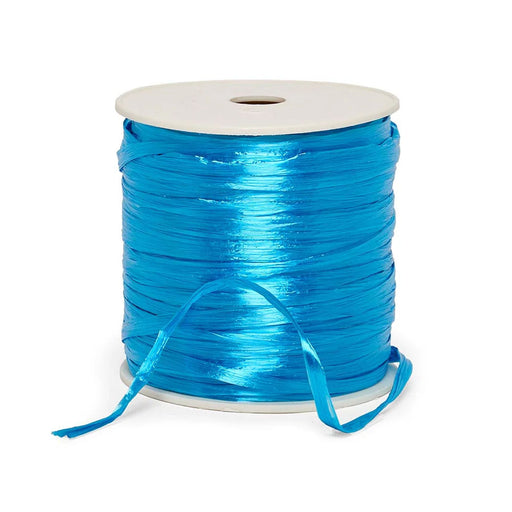 Blue Raffia Ribbon | Turquoise Bows | Turquoise Pearlized Raffia Ribbon - 1/4in. x 100 Yards (pm4434975)