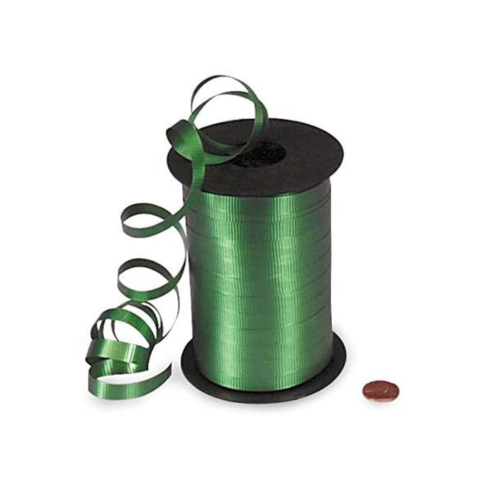 Christmas Curling Ribbon | Emerald Green Curling Ribbon - Crimped - 3/8in. x 250 Yards - 1 Roll (pm4435660)