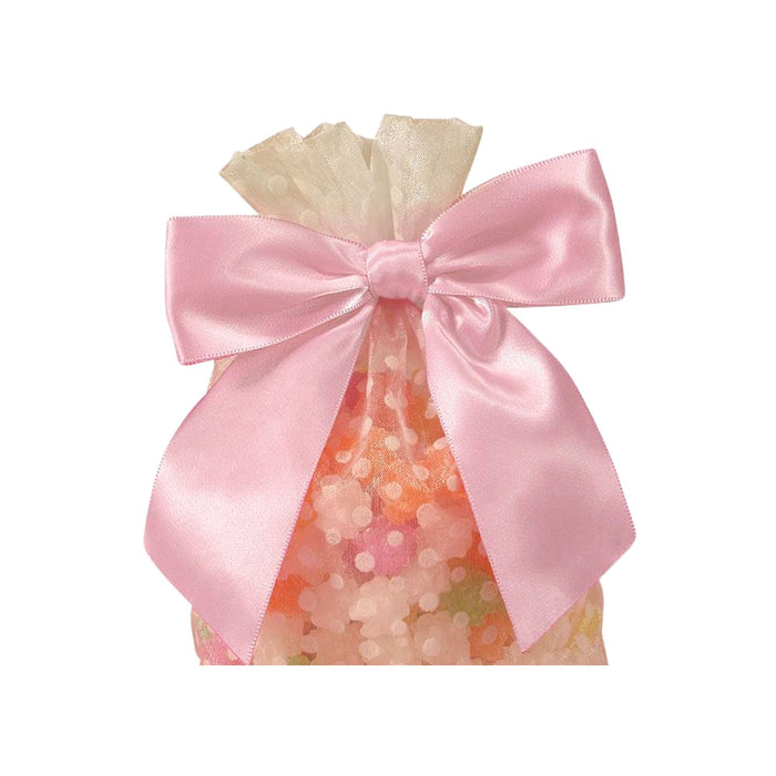 Premade Pink Bows | Light Pink Satin Bows | Light Pink Pre-Tied Satin Bows With Wire Ties - 7/8in. x 3in. - 12 Pieces/Pkg. (pm4824837)