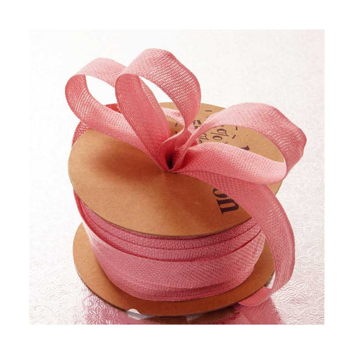 Pink Linen Ribbon | Rose Linen Ribbon | Pink Livingstone Linen Blend Ribbon - 5/8in. x 25 Yards (pm48650634)