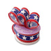 Memorial Day Ribbon | Wide Patriotic Ribbon | American Star on White Ribbon - 1 1/2in. x 10 Yds (pm565081501)