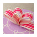 Pink White Ribbon | Pink Striped Ribbon | Hot Pink and White Tri Striped Linen Ribbon - 7/8in. x 25 Yds (pm565091033)