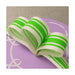 Green White Ribbon | Lime Striped Ribbon | Lime and White Tri Striped Linen Ribbon - 7/8in. x 25 Yds (pm565091067)
