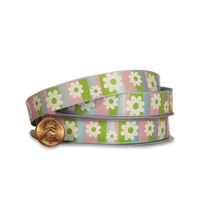 Daisy Ribbon | Daisies Ribbon | Baby Daisies Printed Ribbon - 5/8in. x 10 Yards (pm5711405)