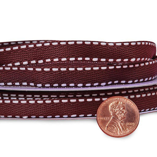 Brown Saddle Stitched Ribbon - Grosgrain - 3/8in. x 25 Yards (pm57135446)