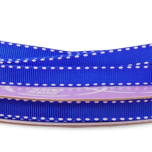 Royal Blue Saddle Stitched Ribbon - Grosgrain - 3/8in. x 25 Yards (pm57135470)