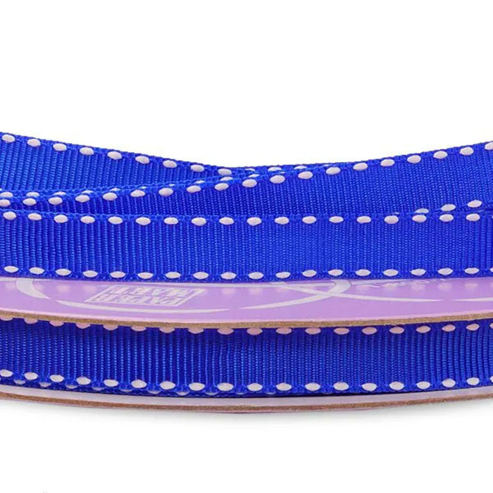 Royal Blue Saddle Stitched Ribbon - Grosgrain - 3/8in. x 25 Yards (pm57135470)