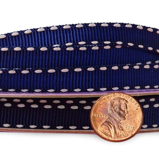 Navy Blue Saddle Stitched Ribbon - Grosgrain - 3/8in. x 25 Yards (pm57135472)