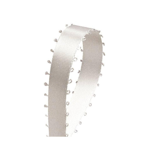 White Picot Edge Ribbon | White Picot Satin Ribbon - Double Faced - 3/8in. x 50 Yards (pm575180410)